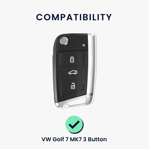 Krytka na klíče od auta pro VW - 3 tlačítka, silikonová, černá, 42888.09