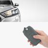 Kryt na klíče od auta pro Renault / Dacia - 4 tlačítka - Keyless Go, ekokůže, šedá, 44135.73