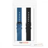 Sada 2 popruhů pro Samsung Gear Fit2 / Gear Fit 2 Pro, kwmobile, silikon, modrá / černá, 38830.04