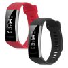 Sada 2 popruhů pro Huawei Band 2 / Band 2 Pro, kwmobile, silikon, černá / červená, 43318.20