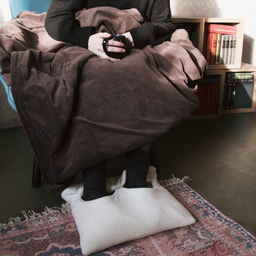 Elektrický polštář 2v1 s vyhříváním na nohy, záda, krk, krém, 45831.01