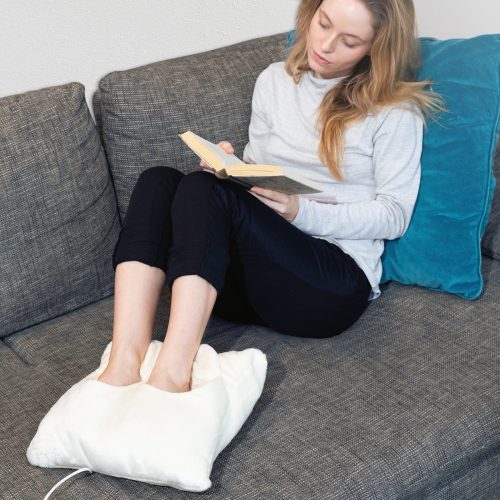 Elektrický polštář 2v1 s vyhříváním na nohy, záda, krk, krém, 45831.01