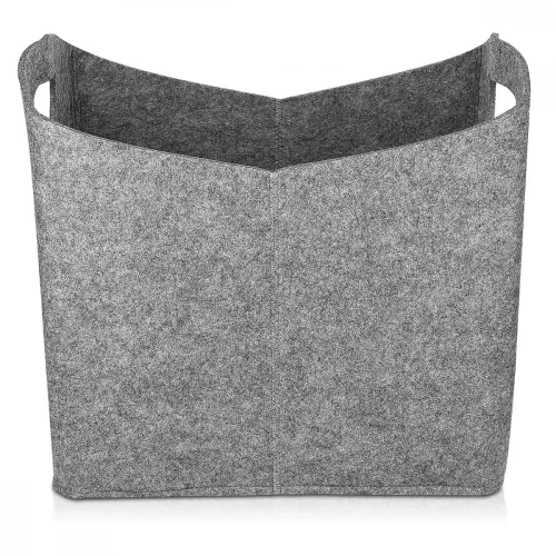 Plstěný úložný koš Navaris Basket, šedý, 40 x 23 x 39,5 cm, 45832,19