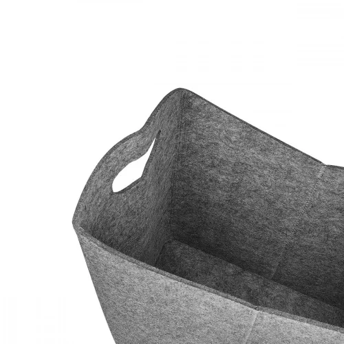 Plstěný úložný koš Navaris Basket, šedý, 40 x 23 x 39,5 cm, 45832,19