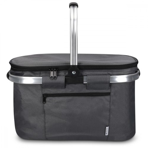 Skládací pikniková taška s uchem Navaris, 27 l, izolovaná, černá, 45859.22