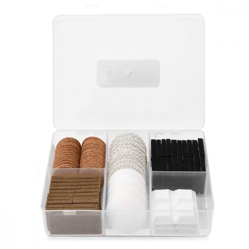 Sada 96 protiskluzových kluzáků z korku, plsti, EVA pěny, 45904.01