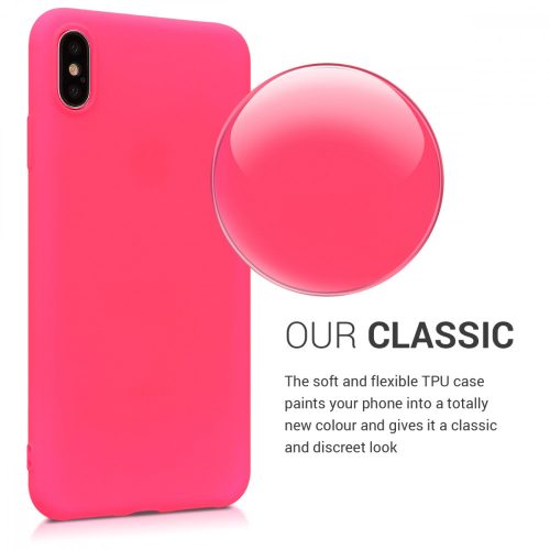 Pouzdro pro Apple iPhone XS Max, silikonové, růžové, 45917.77