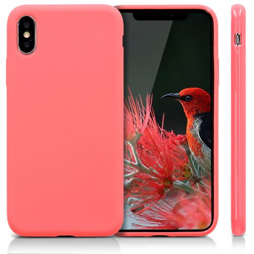 Pouzdro pro Apple iPhone X / iPhone XS, silikonové, růžové, 42492.122