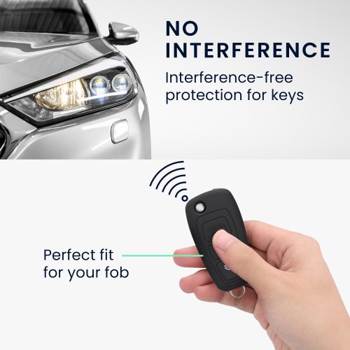 Kryt na klíče od auta pro Ford – 3 tlačítka, silikonový, černý, 46012.01