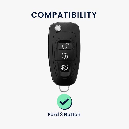 Kryt na klíče od auta pro Ford – 3 tlačítka, silikonový, černý, 46012.01