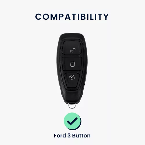 Kryt na klíče od auta pro Ford – 3 tlačítka – Keyless Go, silikonový, bílý, 44708.04