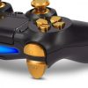Sada tlačítek pro PlayStation 4 Pro/PS4 Slim Controller, Kwmobile, Gold, Aluminium, 46055.21
