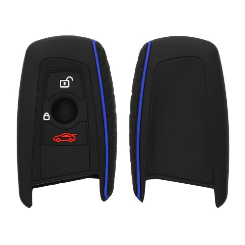 Kryt na klíče od auta pro BMW - 3 tlačítka - Keyless Go, silikonový, černý, 46209.04