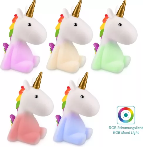 Noční světlo Unicorn, dobíjecí, Navaris, bílá, 46219.02