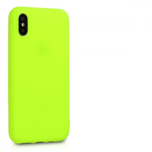 Pouzdro pro Apple iPhone X / iPhone XS, silikonové, žluté, 46270.75