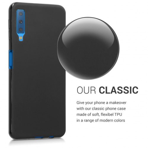 Pouzdro pro Samsung Galaxy A7 (2018), silikonové, černé, 46422.47