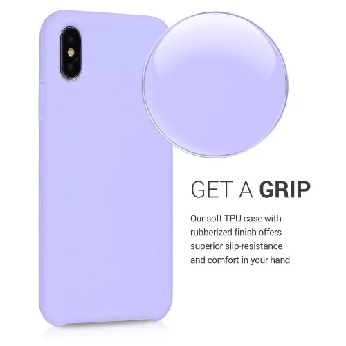 Pouzdro pro Apple iPhone X / iPhone XS, silikonové, fialové, 46313.108