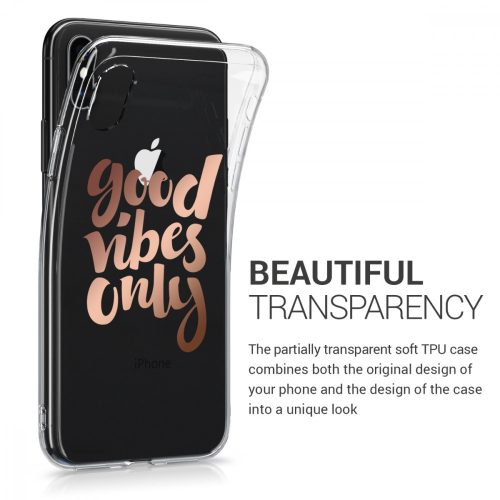 Pouzdro pro Apple iPhone X / iPhone XS, silikonové, růžové, 42505.18