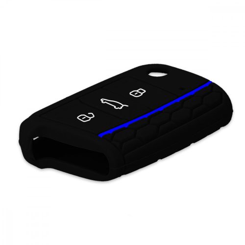 Krytka na klíče od auta pro VW - 3 tlačítka, silikonová, černá, 46967.04