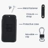 Kryt na klíče od auta pro Renault / Dacia - 4 tlačítka - Keyless Go, Ekokůže, Černá, 44637.11