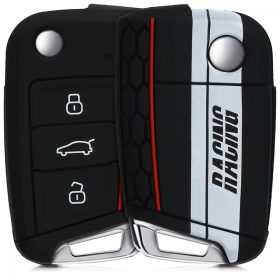   Krytka na klíče od auta pro VW - 3 tlačítka, silikonová, černá, 42888.25