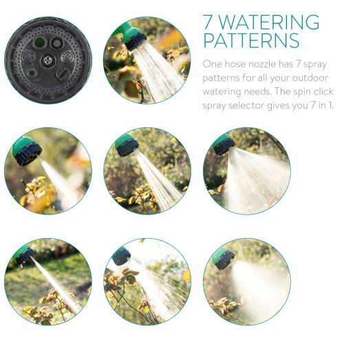 Stříkací pistole Navaris 30m prodlužovací zahradní hadice 7 vzorů 47275.3