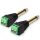 Sada 2 audio/video adaptérů se 2 póly 3,5 mm, Kwmobile, Black/Green, Metal, 45685.07