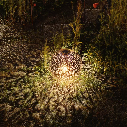 Solární venkovní svítidlo Navaris, LED osvětlení, 30 cm, Automatický start/stop, 47537.01