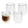 Set 4 pahare Navaris cu perete dublu, 350 ml, izolate termic, sticla borosilicata, 47547.01.2