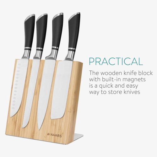 Navaris držák na nože, magnetický, dřevěný, 23x22,5 cm, 47366.02.1