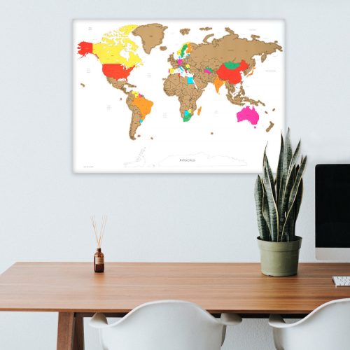 Stírací mapa světa pro turistické cíle, 82 x 59 cm, 47795,02