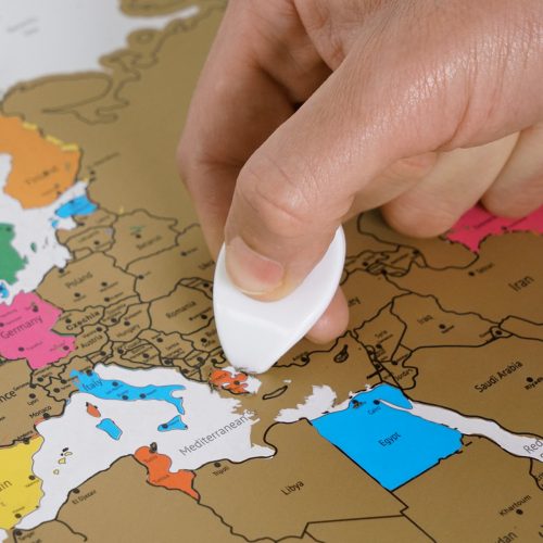 Stírací mapa světa pro turistické cíle, 82 x 59 cm, 47795,02