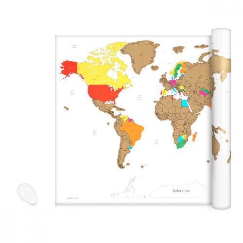 Stírací mapa světa pro turistické cíle, 82 x 59 cm, 47795,02