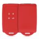 Kryt na klíče od auta pro Renault / Dacia - 4 tlačítka - Keyless Go, kwmobile, Silicon, Red, 48035.09