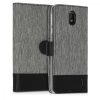 Kryt pro Nokia 1 Plus, textilní, šedý, 48021.01