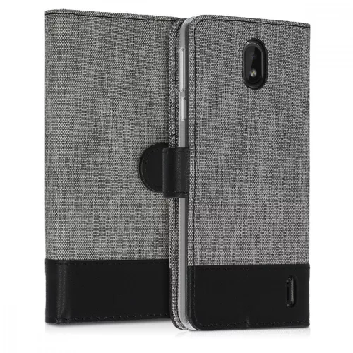 Kryt pro Nokia 1 Plus, textilní, šedý, 48021.01