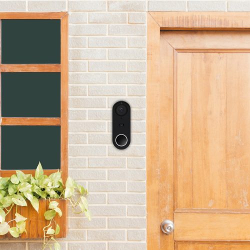 Ochranný kryt pro Nest Hello Video Doorbell, Kwmobile, černý, silikon, 48246.01