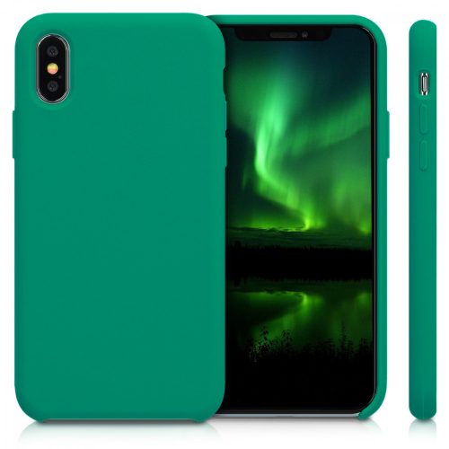 Pouzdro pro Apple iPhone X / iPhone XS, silikonové, zelené, 42495.142