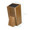 Suport cutite Navaris din lemn de acacia, cu perii de protectie, inclinat, 25x15x10,5 cm, 48460.01.2