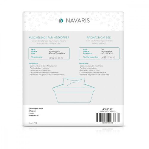 Extra košík na kočky s kovovým rámem, 40 x 30 x 15 cm, 48615.22