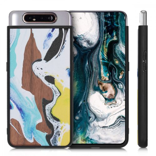 Pouzdro pro Samsung Galaxy A80, dřevo, hnědé, 48664.01
