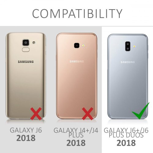 Pouzdro pro Samsung Galaxy J6 Plus, silikonové, stříbrné, 48754.42