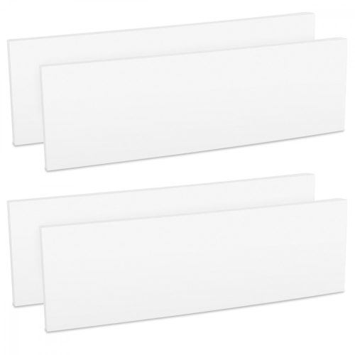 Sada 4ks samolepících chráničů stěn na dveře auta 40 x 12 x 1,5 cm, Kwmobile, Bílá, EVA, 46973.02