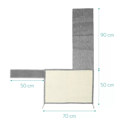 Ochrana proti poškrábání pro kočky, 60x70 cm, Sisal, Multicolor, 47363.02.25