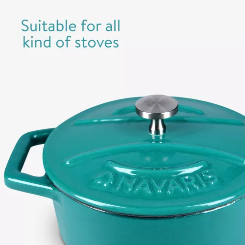 Sada 4 mini litinových hrnců Navaris, 10,5 cm, 290 ml, do trouby a na plotnu, 49079.04.01