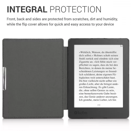 Pouzdro pro Kobo Aura H2O Edition 2, Textile, Grey, 49111.01