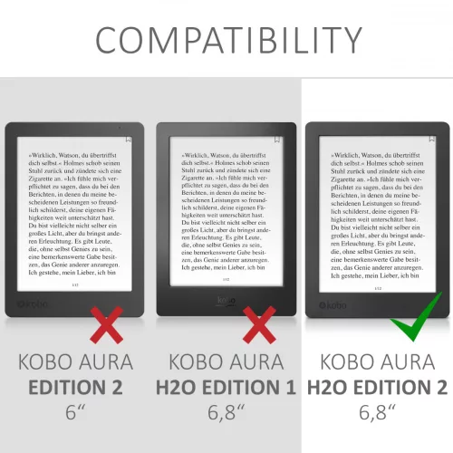 Pouzdro pro Kobo Aura H2O Edition 2, Textile, Grey, 49111.01