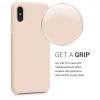 Pouzdro pro Apple iPhone X / iPhone XS, silikonové, béžové, 46313.154