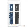 Sada 2 řemínků pro Huawei Watch GT (46mm), kwmobile, silikon, modrá / šedá, 49589.01