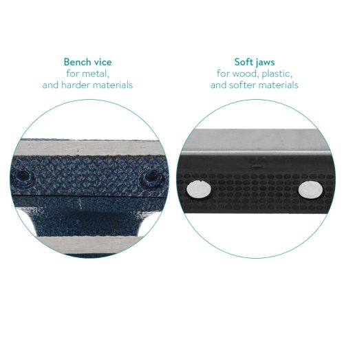 Menghina Navaris 150 mm, baza rotativa 360 de grade, prindere 135 mm, falci moi, fonta, negru, metal